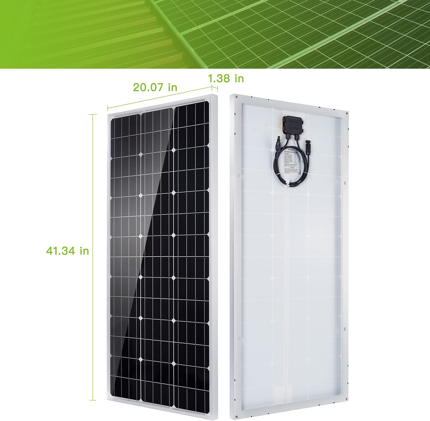 FOUF 100 Watt 12 Volt Solar Panel Starter Kit, Solar Panel Kit with 100A  12V/24V Solar Charge Controller, Monocrystalline PV Module for Home,  Camping,